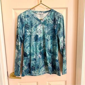 MISSLOOK Blue Long Sleeve Tee